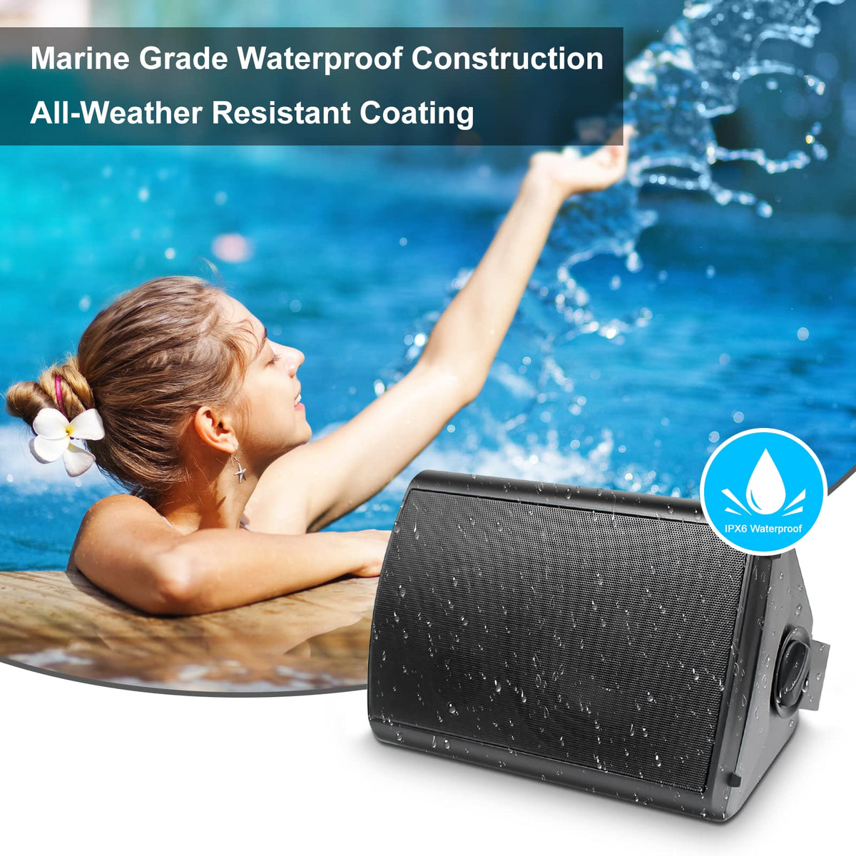 Herdio all-weather enclosure protects speakers in sun and rain