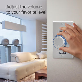 Herdio rear wiring terminals display secure connections for multiple speakers