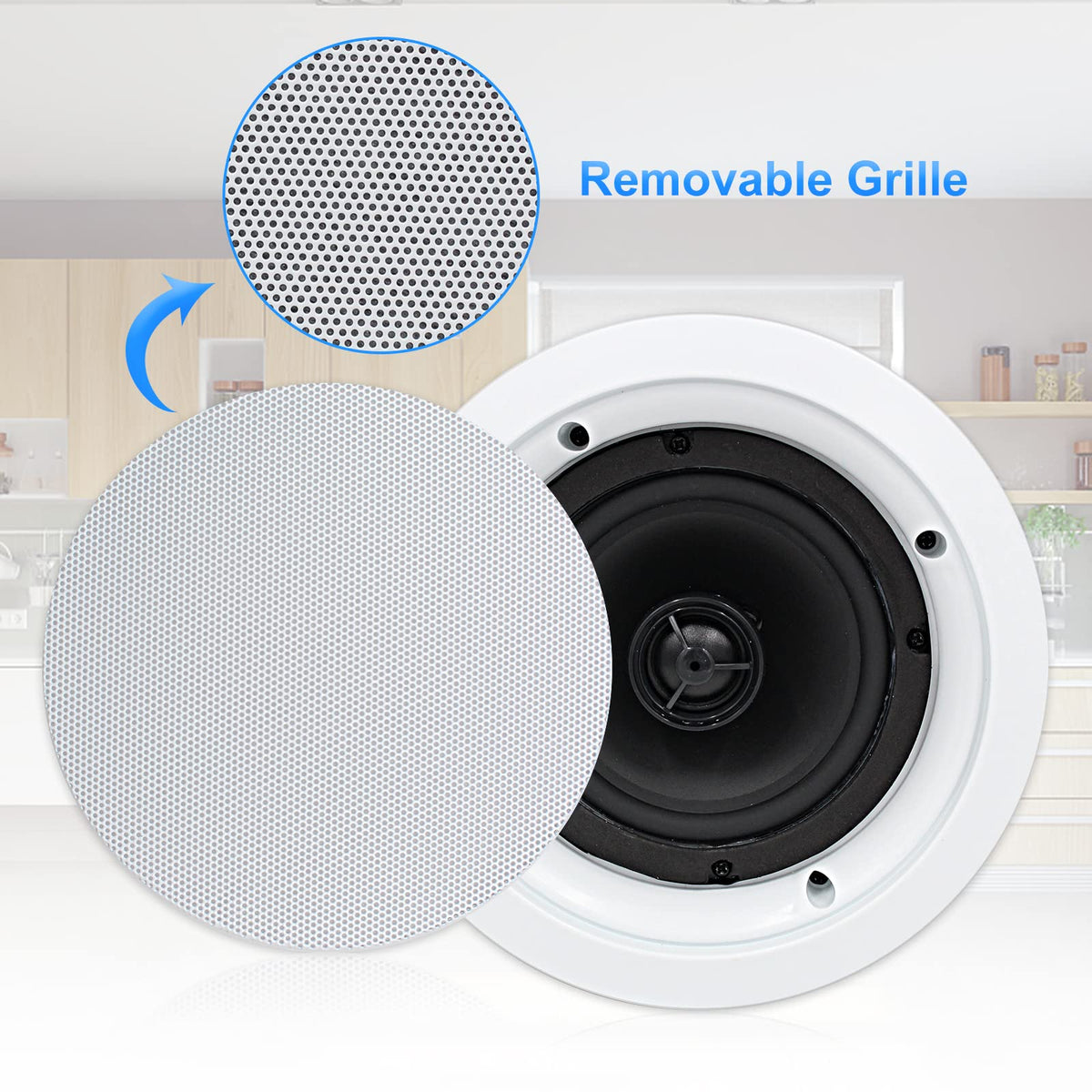Herdio bedroom ceiling speaker enhancing quiet rooms