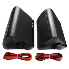 Herdio black outdoor pair designed for patios and living spaces.