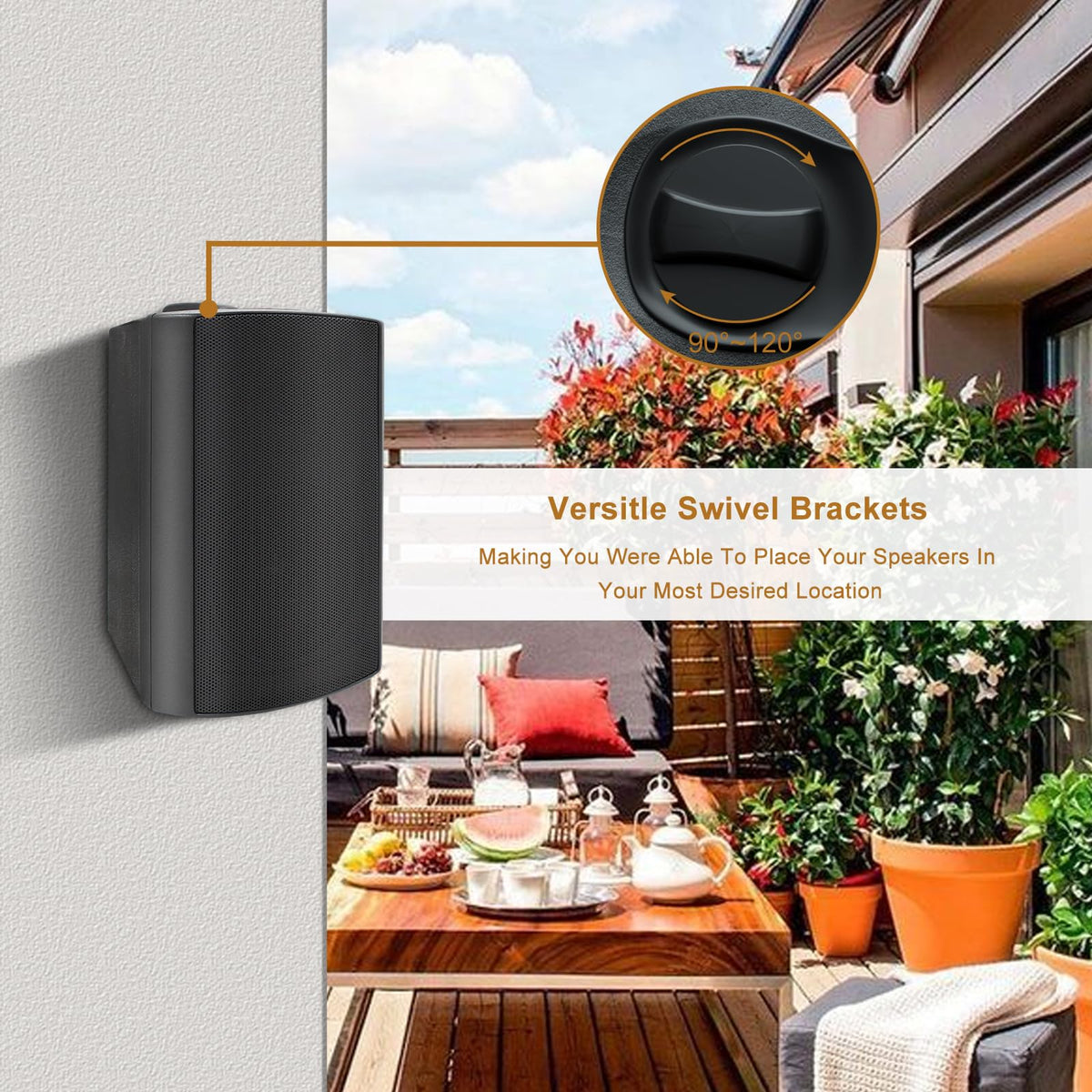 Herdio amplifier with Bluetooth for clear indoor-outdoor music streaming.
