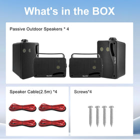 Herdio box includes four speakers and manual for immediate use