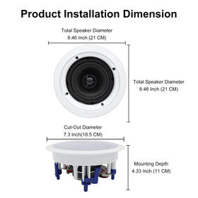 Herdio 8.46-inch total diameter offers balanced ceiling presence.