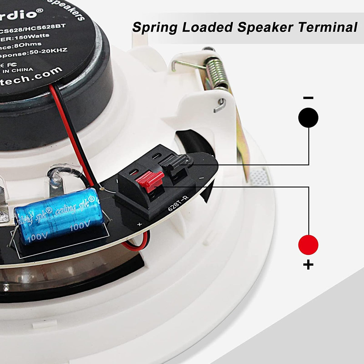 Herdio ceiling speaker outer diameter 7.5 inches for precise fit