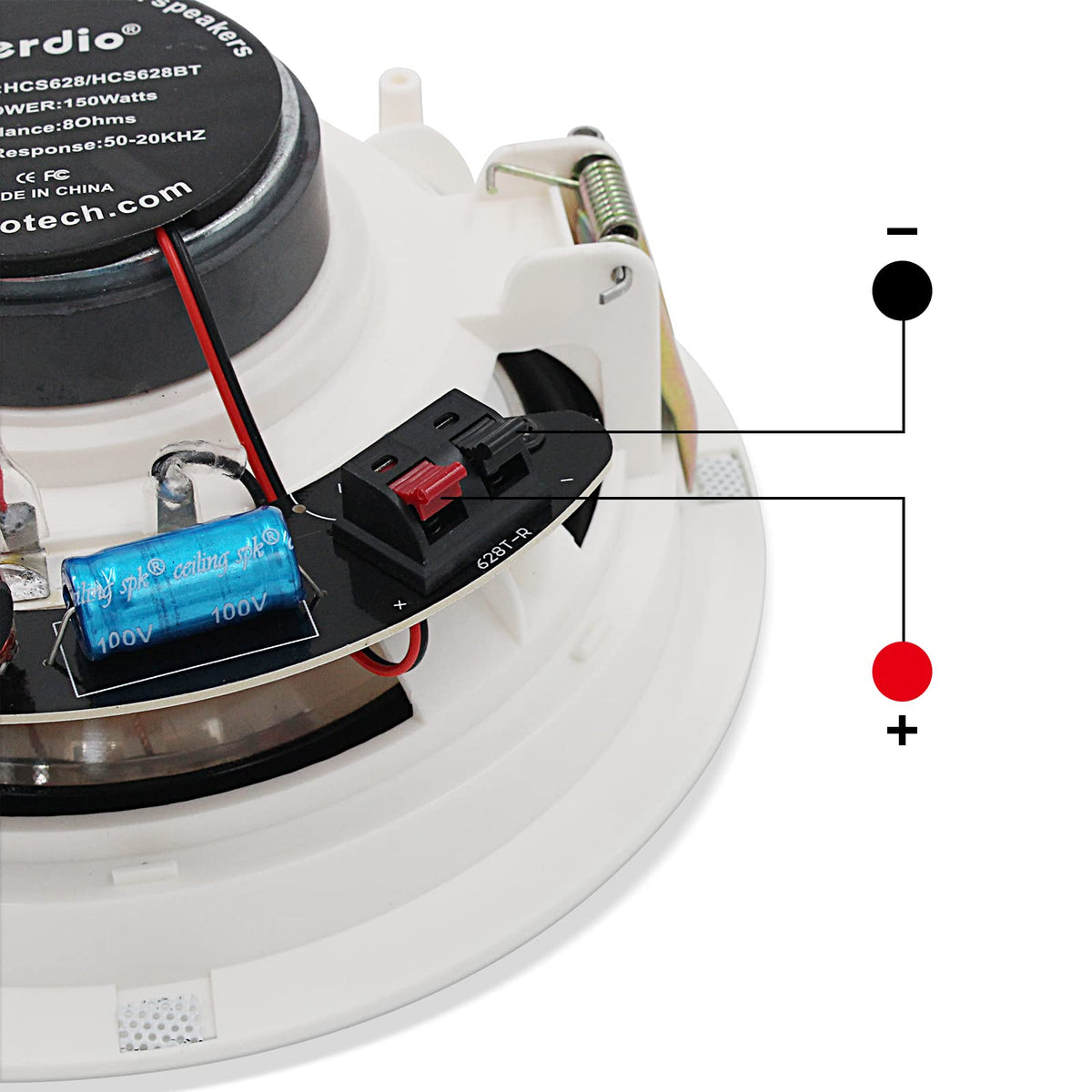 Herdio 6.5-inch ceiling speaker kitchen use for background music.