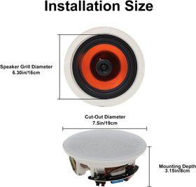 Herdio 6.5-inch ceiling speaker wiring setup for clean install.