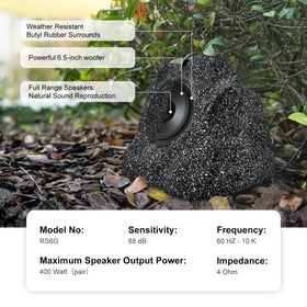 Herdio deep-bass rock speaker performance enhances garden listening