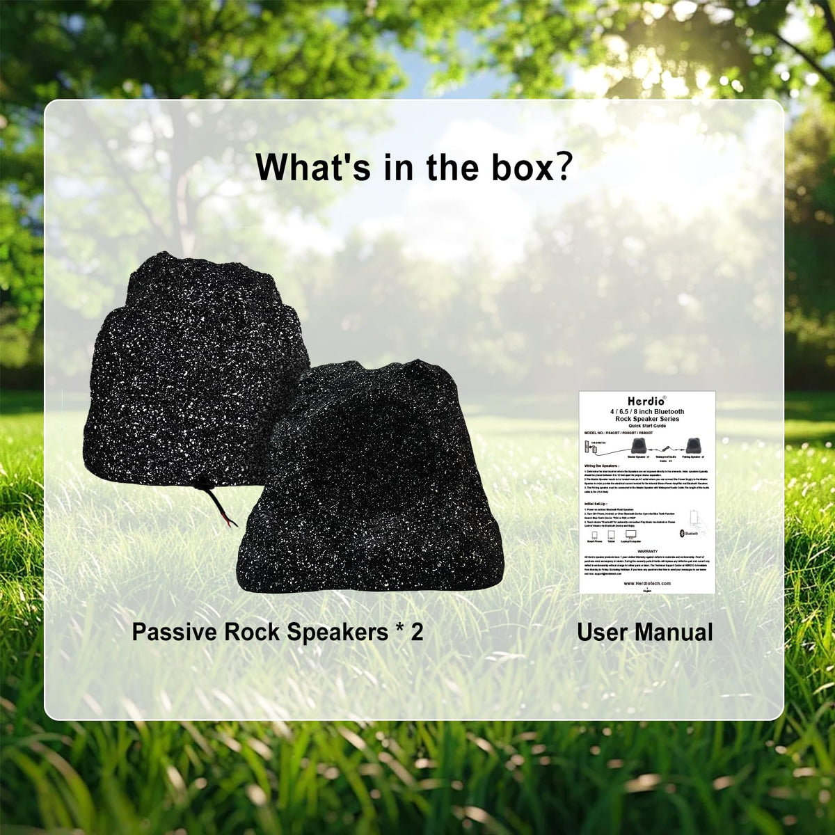 Herdio discreet outdoor sound design blends with yard aesthetics while projecting audio