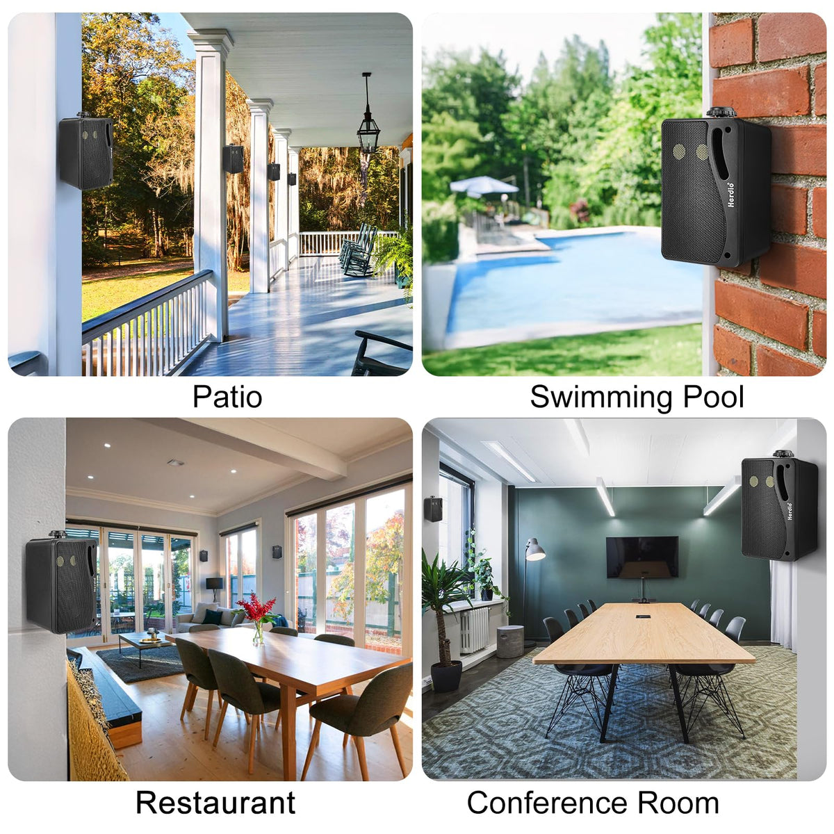 Herdio durable enclosure supports year round outdoor listening