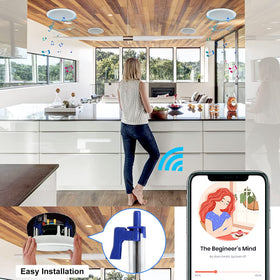 Herdio four-pack ceiling speakers ready for installation