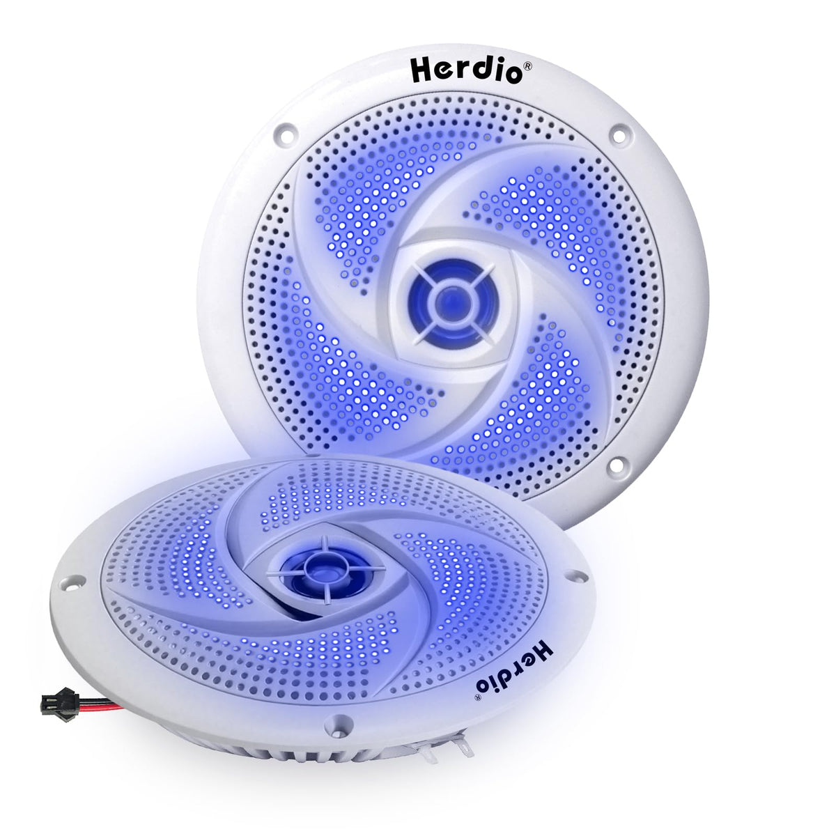 Herdio front view white grille showing clean aesthetic and durable protection