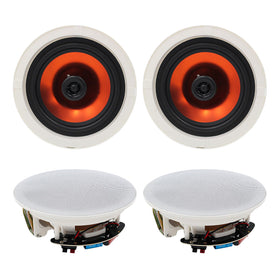 herdio front-facing speaker showing grille and clean flush look for seamless decor