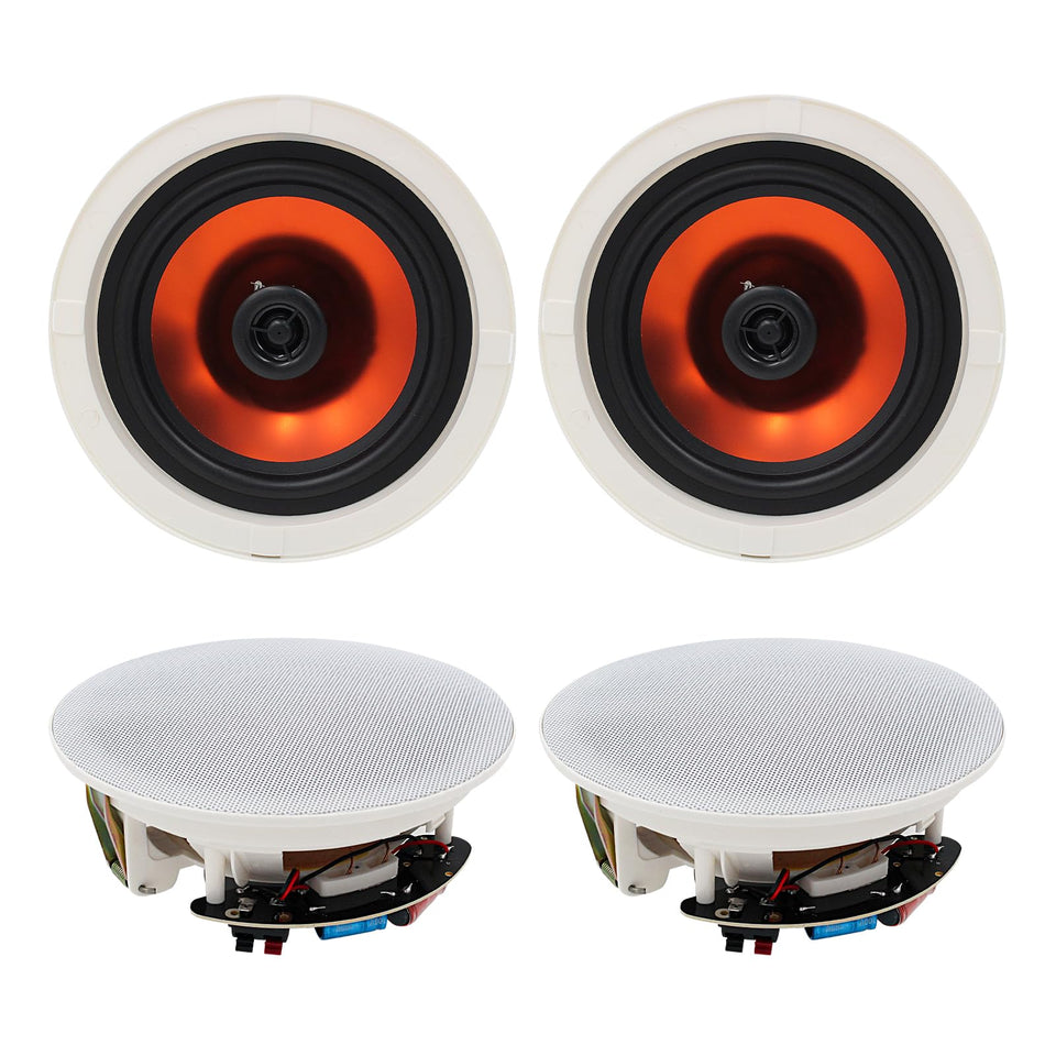 herdio front-facing speaker showing grille and clean flush look for seamless decor