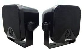 Herdio front view of surface-mounted pod speaker showing weatherproof finish and clear sound