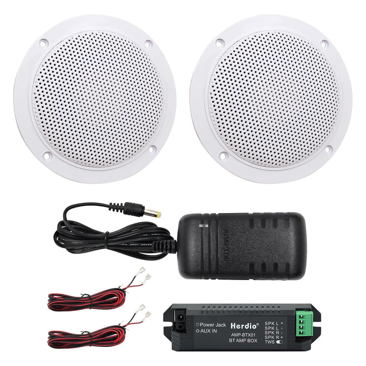 Herdio front panel flush-mount speaker showing clean grille and low profile benefit