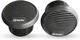herdio front view speaker pair showing durable grill and compact design benefit clarity