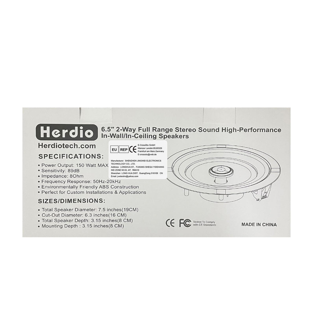 Herdio home theater setup diagram illustrating surround potential