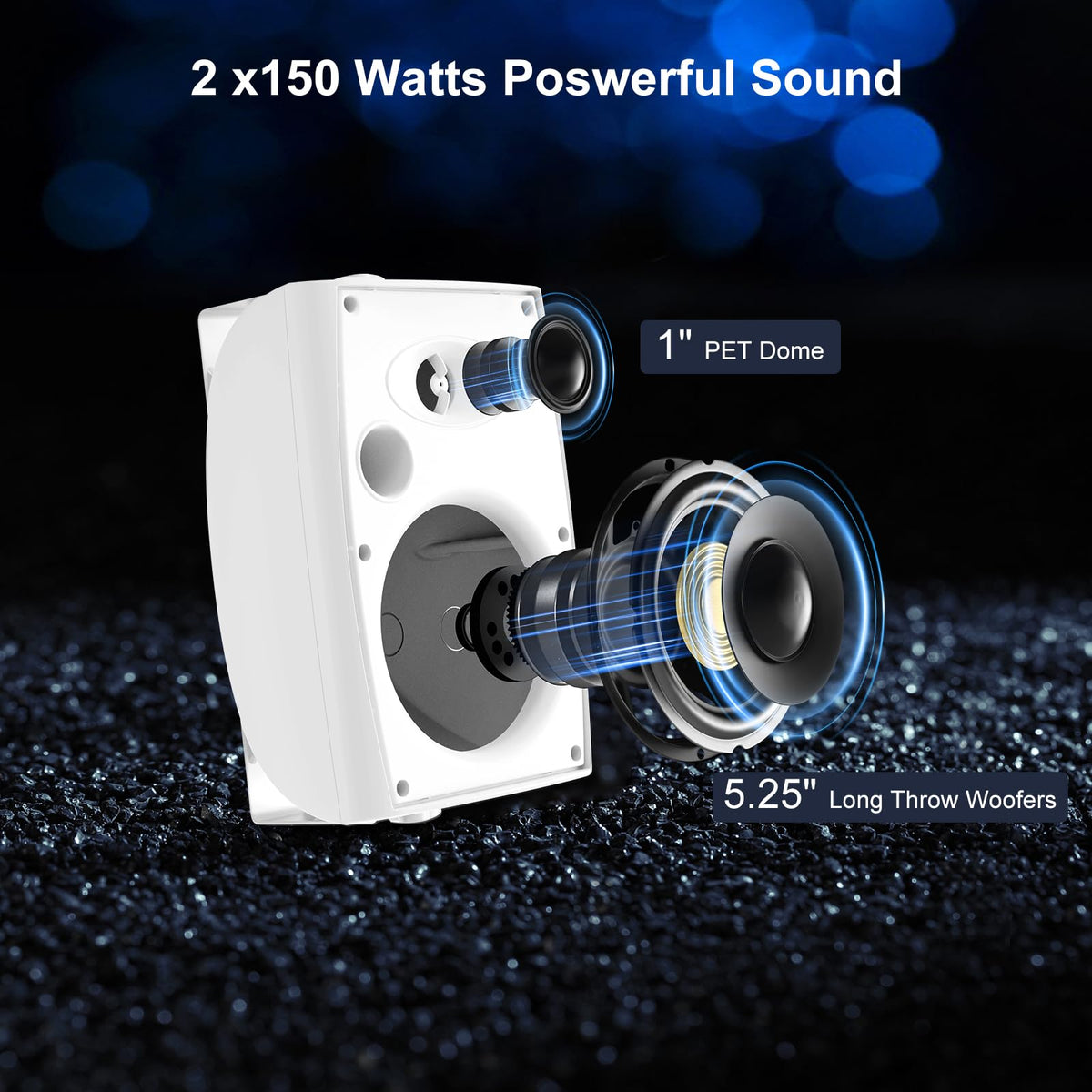 Herdio immersive outdoor sound for deck and backyard spaces.