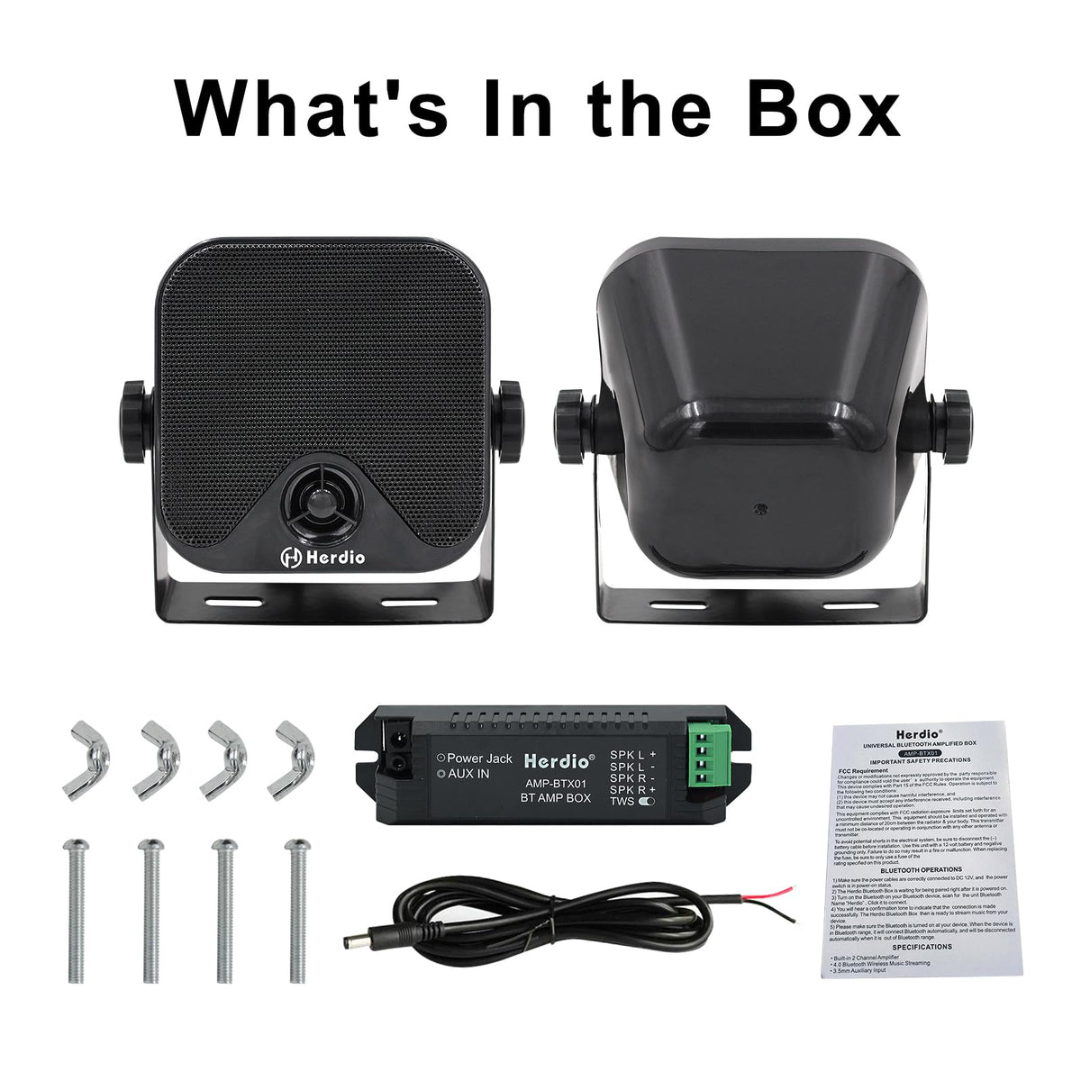 Herdio speaker installed on a boat bow providing waterproof audio for passengers