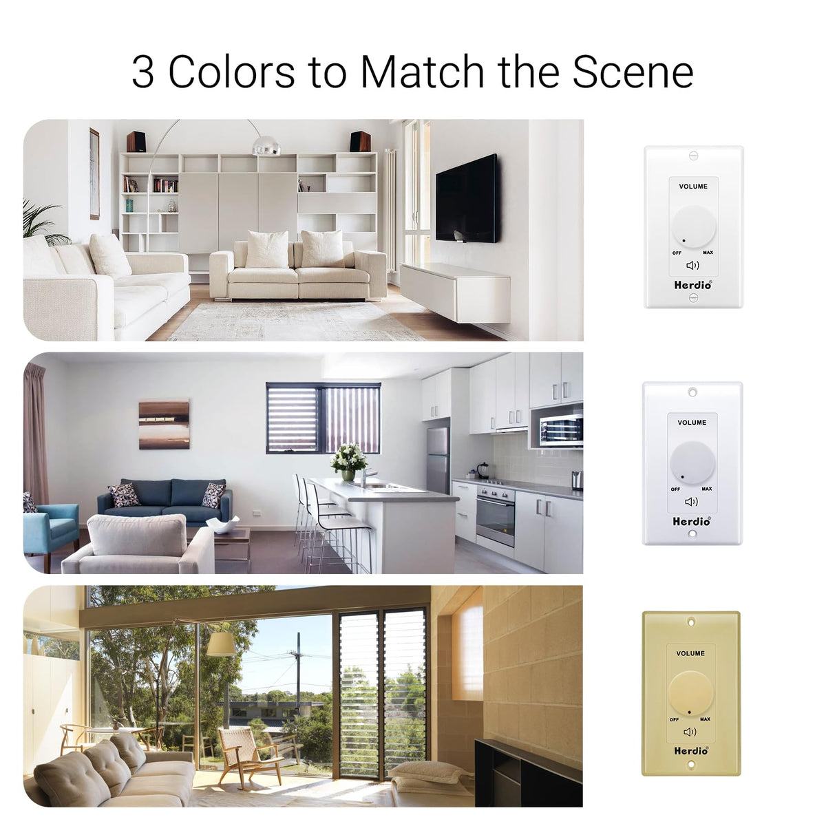 Herdio installed in living room demonstrates discreet control and user convenience