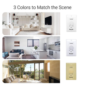 Herdio installed in living room demonstrates discreet control and user convenience