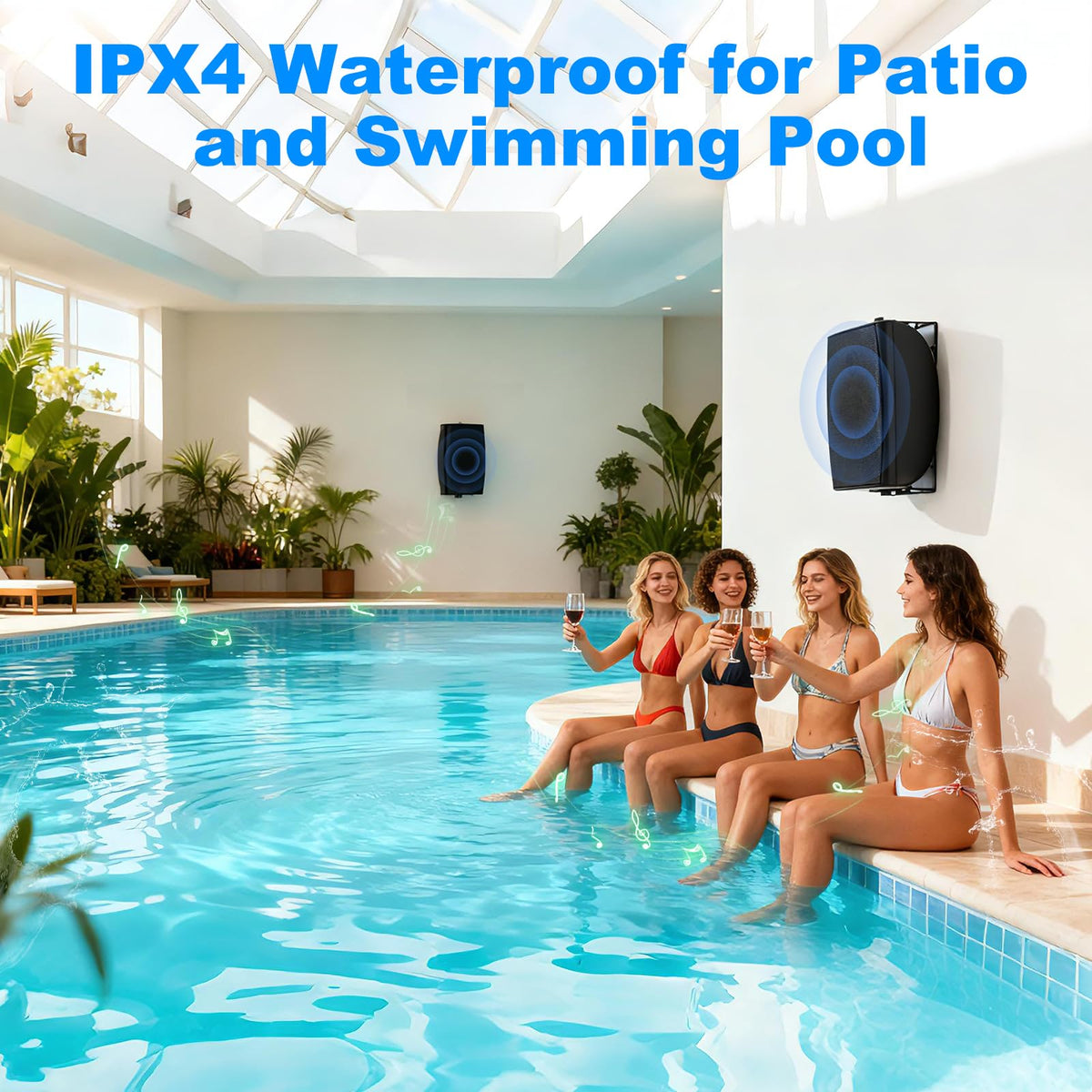 Herdio IP44 waterproof outdoor speakers for all-weather use