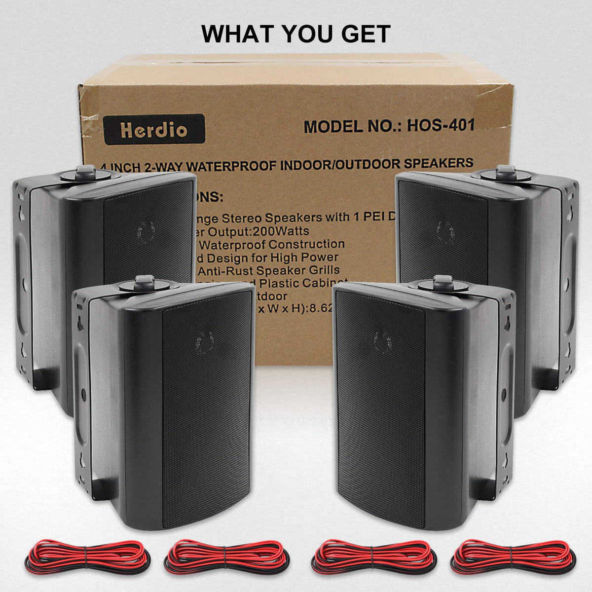 IP44-rated waterproof, all-weather Herdio speaker for outdoors