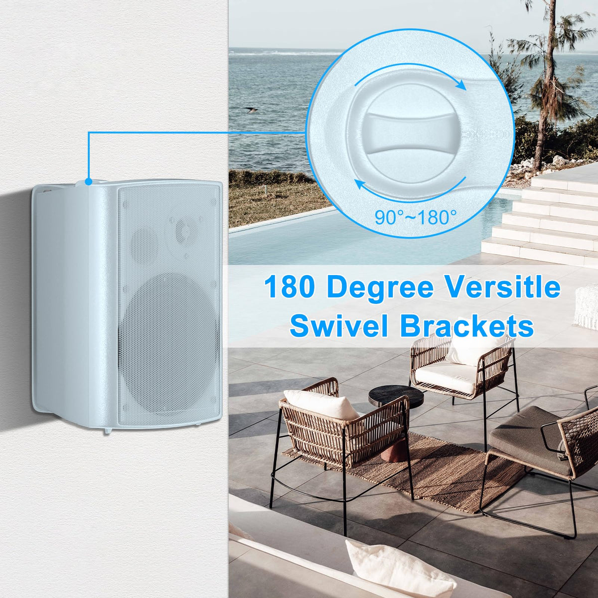 Herdio IP44 weatherproof design resists water and dust.