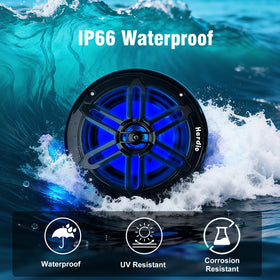 Herdio IP66 waterproof design resists spray and rain in marine environments.