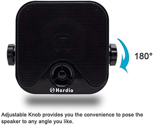 Herdio speakers in off-road lifestyle setting offering immersive ride audio
