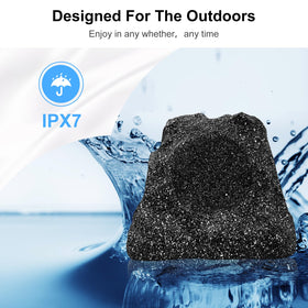 Herdio outdoor rock speakers hidden design integrate with stone look