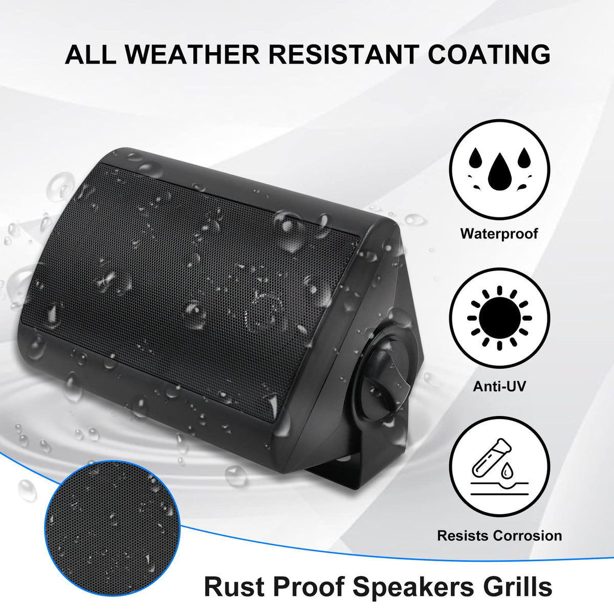 Weatherproof Herdio enclosure shields speaker components