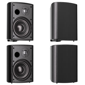 Herdio outdoor speaker front view mounted on wall for immersive backyard sound
