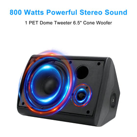 Herdio outdoor speaker side view shows slim profile for patios