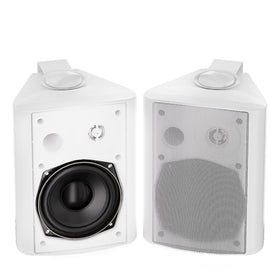 Herdio outdoor speaker front view with weather-ready housing for patios.