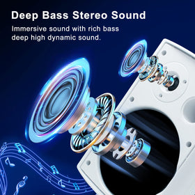 Herdio outdoor speakers wall mount brackets enable precise sound placement.
