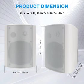 Herdio outdoor wall-mount speakers side view for space-saving installation