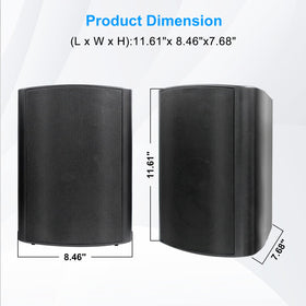 Includes two speakers, power supply, cables, and manual.