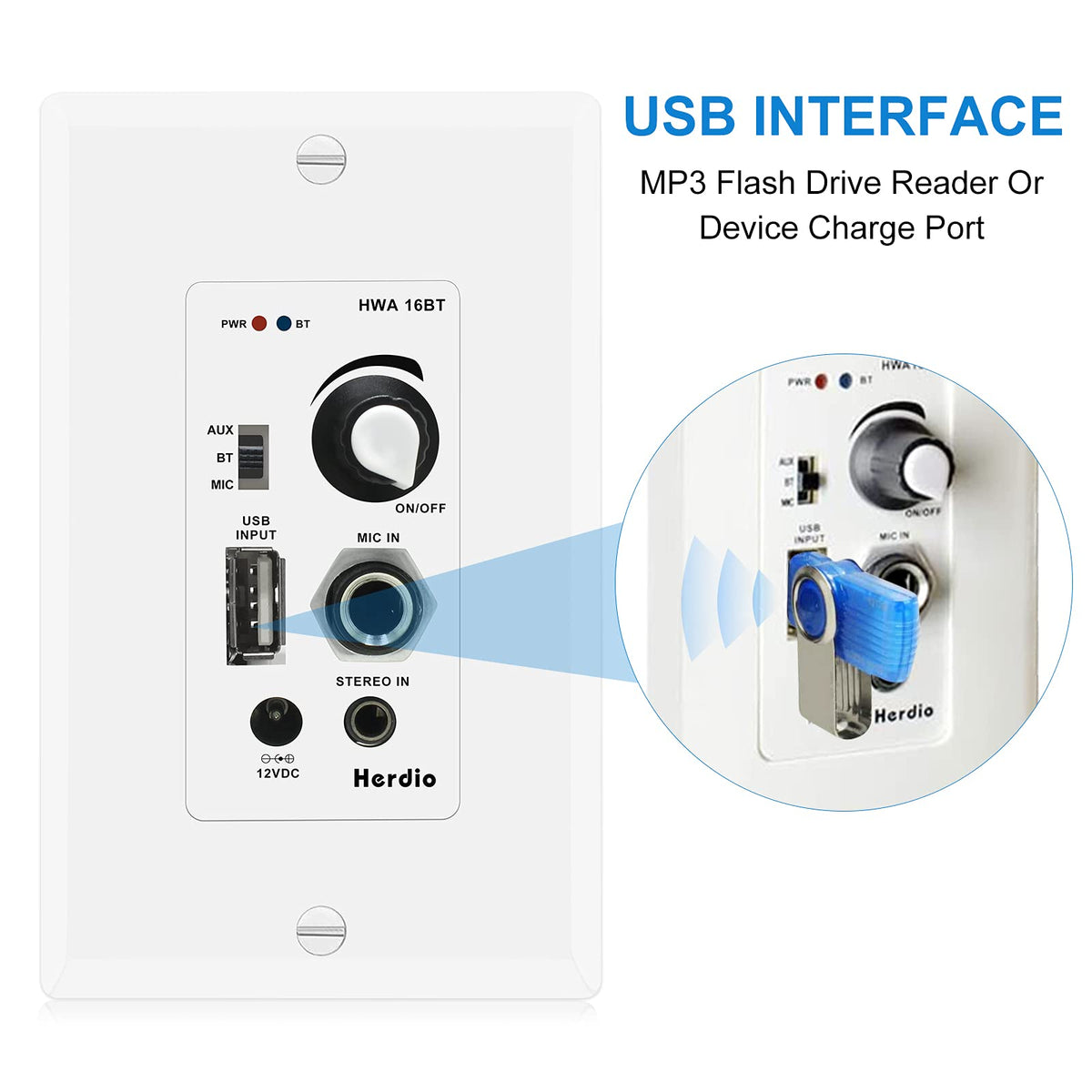 Herdio package contents including speakers, cables, and mounting hardware