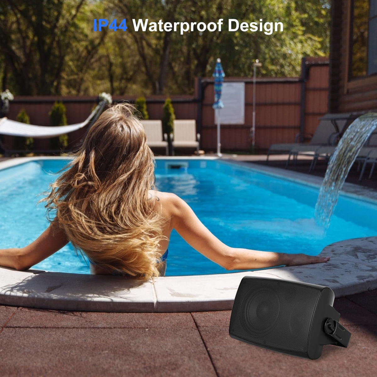 Herdio package includes two speakers, brackets, and cables for quick setup.