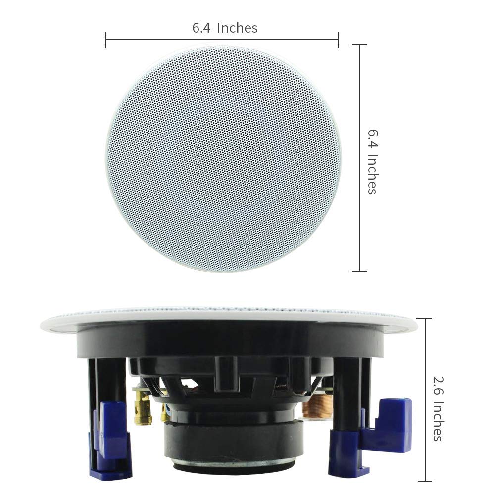 Herdio paintable magnetic grill on a round ceiling speaker for quick customization