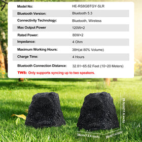 Herdio rock speakers paired via TWS for immersive backyard sound