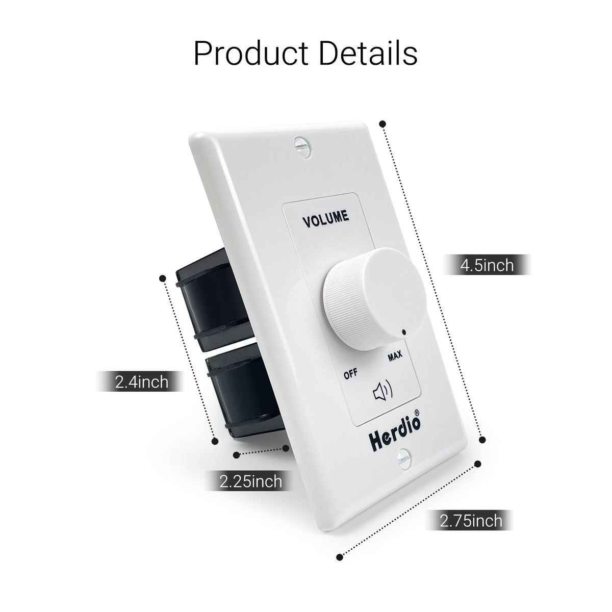 Herdio side profile shows shallow depth for easy recessed installation