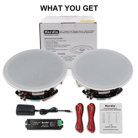 Crystal-clear 2-way sound from 6.5-inch woofer and 1-inch tweeter.