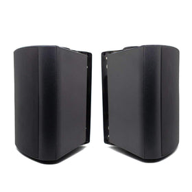 Herdio outdoor speaker showing 120 degree swivel for precise aiming.