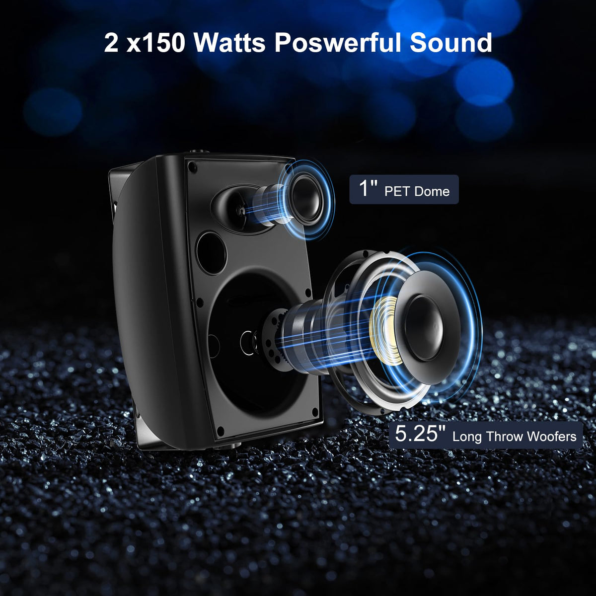 Herdio adjustable wall-mount brackets enabling flexible sound direction