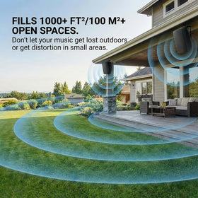 Herdio wall-mount outdoor speakers for patio and poolside setups