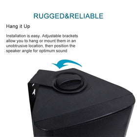 Herdio weatherproof ABS cabinet protects speakers in all seasons for patios.