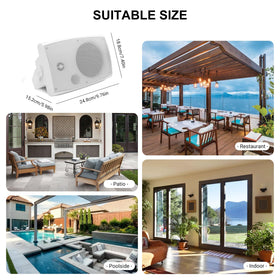 Herdio white finish wall-mount speakers ideal for DIY installs.