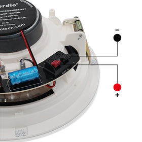 Herdio wiring connections close-up showing simple hook-up and clarity benefit